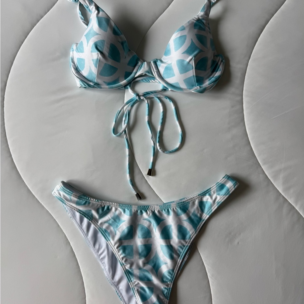 Kenny Flowers Blue and White Bikini Swimwear
